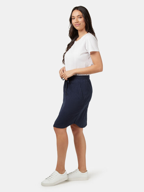 Julie Jersey Slub Skirt, Blue, hi-res