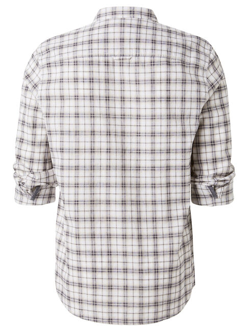 LS Porter Check shirt, White, hi-res
