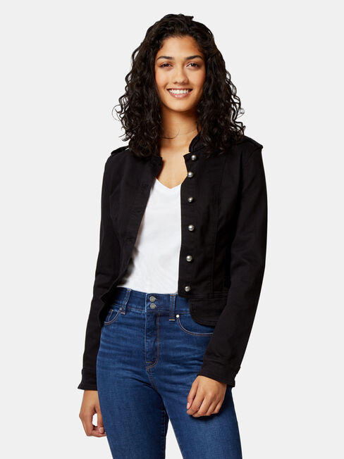 Natalie Casual Jacket, Black, hi-res