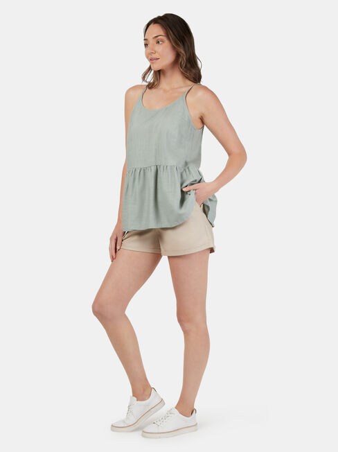 Ruby Peplum Top, Green, hi-res