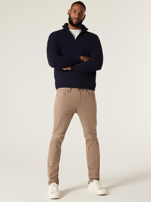 River Funnel Zip Neck Knit