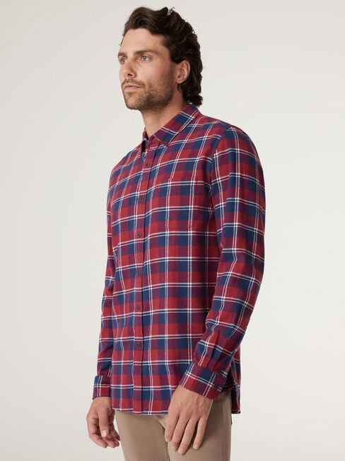 Waverly Brushed Long Sleeve Shirt, Red Multi, hi-res