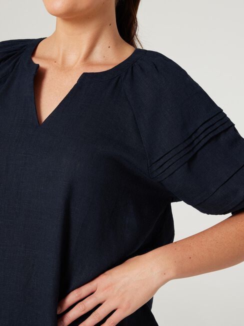 Aubrey Tuck Detail Raglan Top, Ink, hi-res