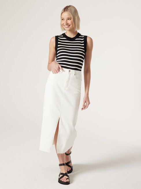 Sarah Stripe Knit Top, Stripe, hi-res