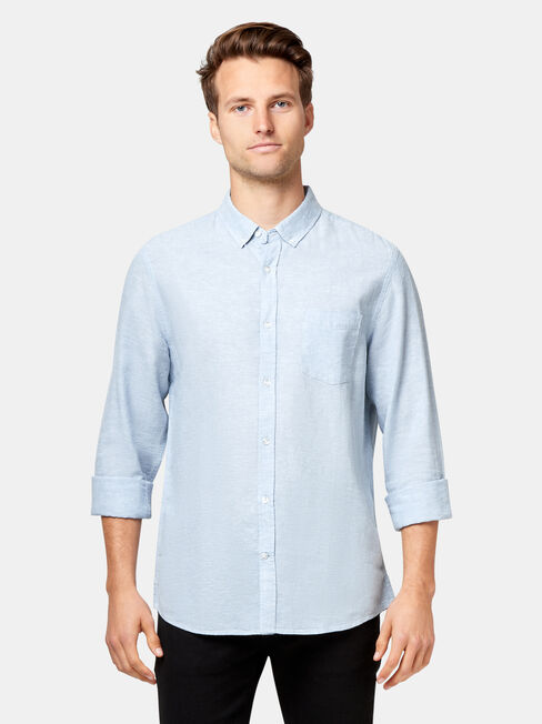LS Brando Textured Shirt, Blue, hi-res