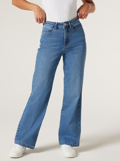 Tall Split Hem Wide Leg Denim Jogger