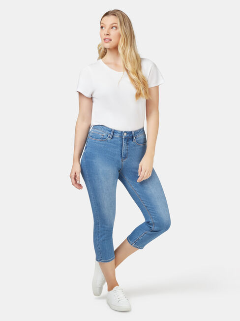 Kara Curve Embracer Skinny Capri Jeans Light Vintage, Light Indigo, hi-res