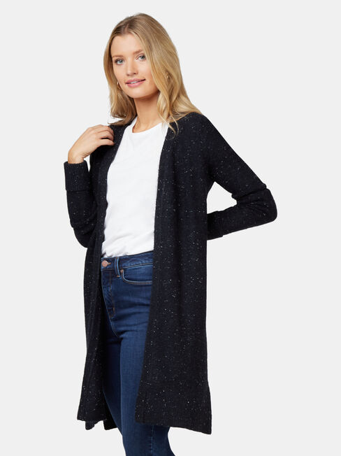 Cora Longline Cardigan, Blue, hi-res