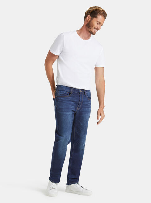 Slim Straight Knit Jeans Dark Indigo