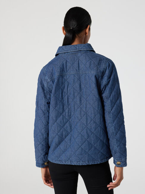 Denim Quilted Jacket, Dark Vintage, hi-res