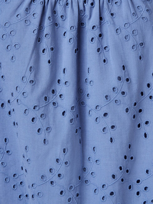 Gianna Broderie Top, Blue, hi-res
