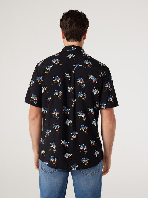 SS Wade Print Shirt, Black Multi, hi-res