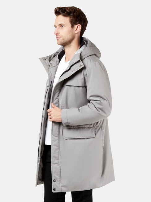 Dwait Longline Jacket, Grey, hi-res