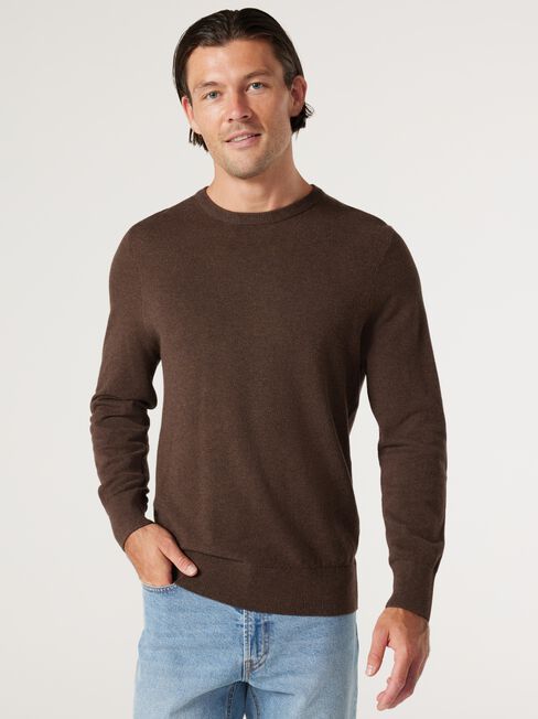 Athens Textured Knit, Brown, hi-res