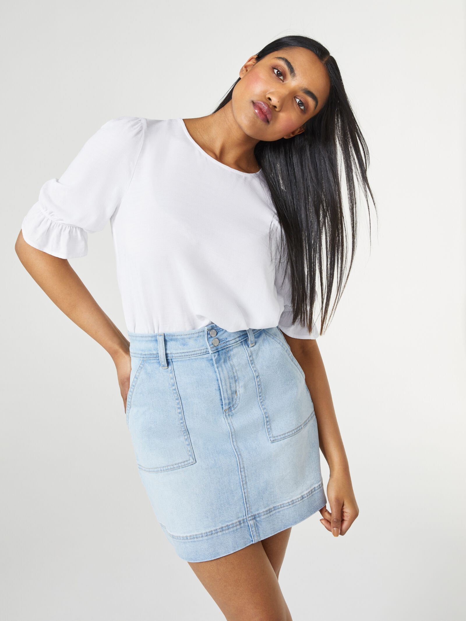 Mavi Women's Marin Skirt In Off White Denim