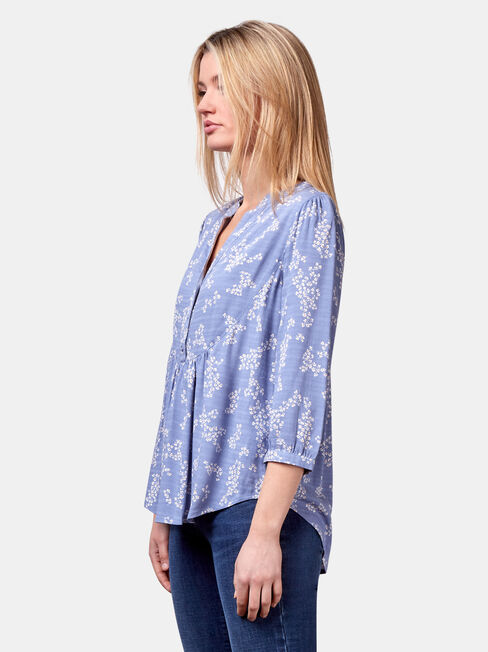 Maxine Textured Shirt, Blue, hi-res