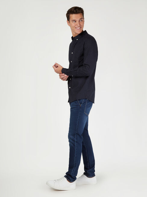 LS Elliot Oxford Shirt, Blue Stripe, hi-res
