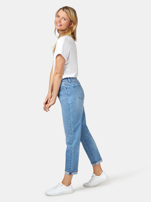 Mom Jeans, Light Indigo, hi-res