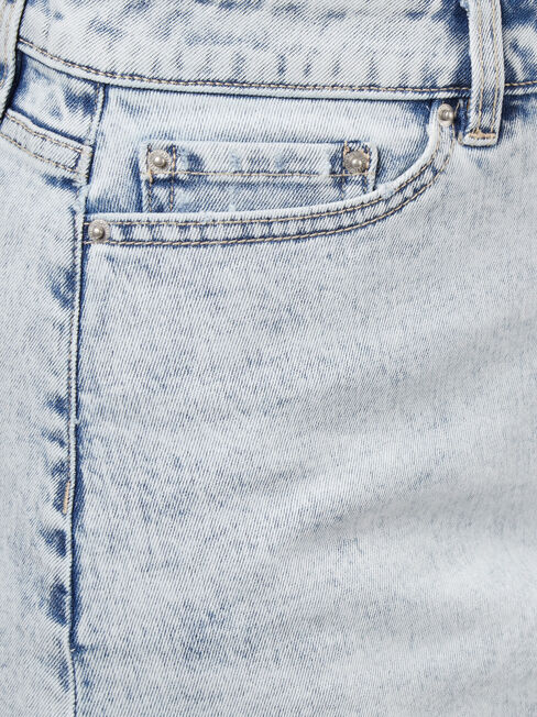 Simone Distressed Denim Skirt, Blue, hi-res