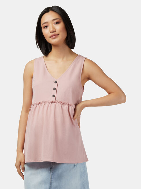 Talia Peplum Hem Top, Pink, hi-res