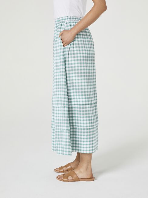 Pixie Midi Tiered Skirt, Green, hi-res
