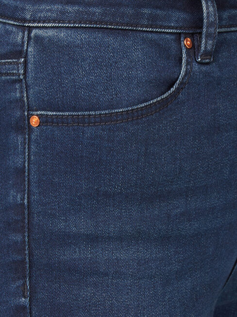 Eco Soft High Waisted Skinny 7/8 Jeans Dark Indigo, Dark Indigo, hi-res