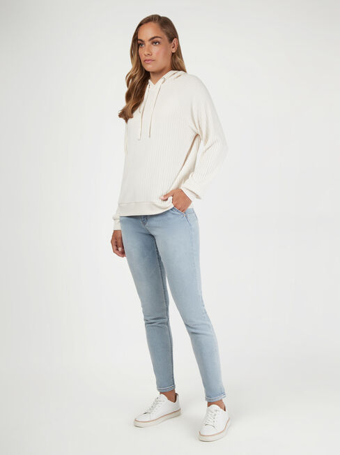 Khloe Soft Touch Hoodie, White, hi-res