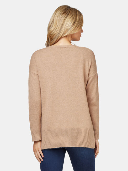 Imogen Love Leopard Pullover, Brown, hi-res