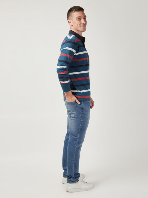 LS Craige Stripe Rugby Polo