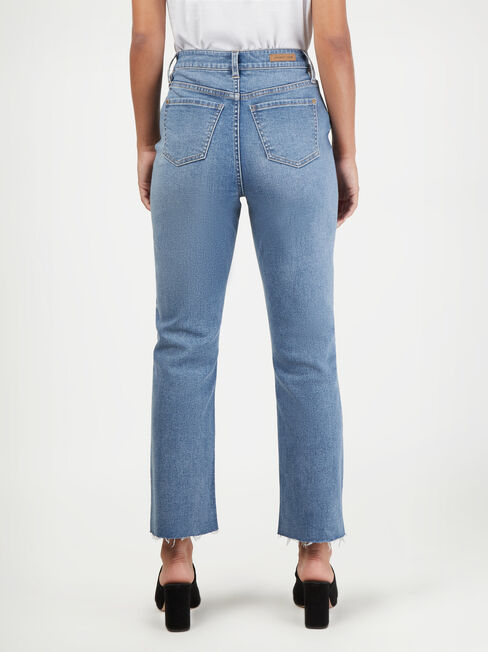 High Waisted Straight Leg Jeans, Vintage Wash, hi-res