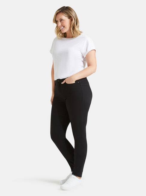 Curve Butt Lifter Skinny Jeans, Black, hi-res