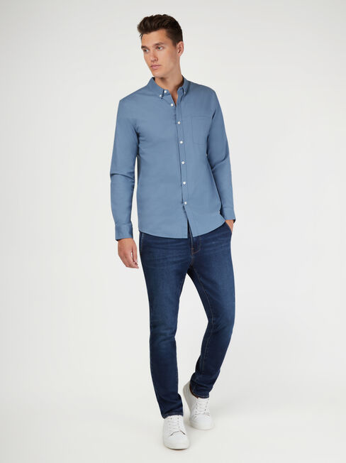 LS Heston Oxford Shirt, Blue, hi-res