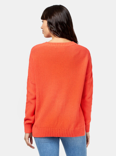 Agnes Chevron Pullover, Orange, hi-res