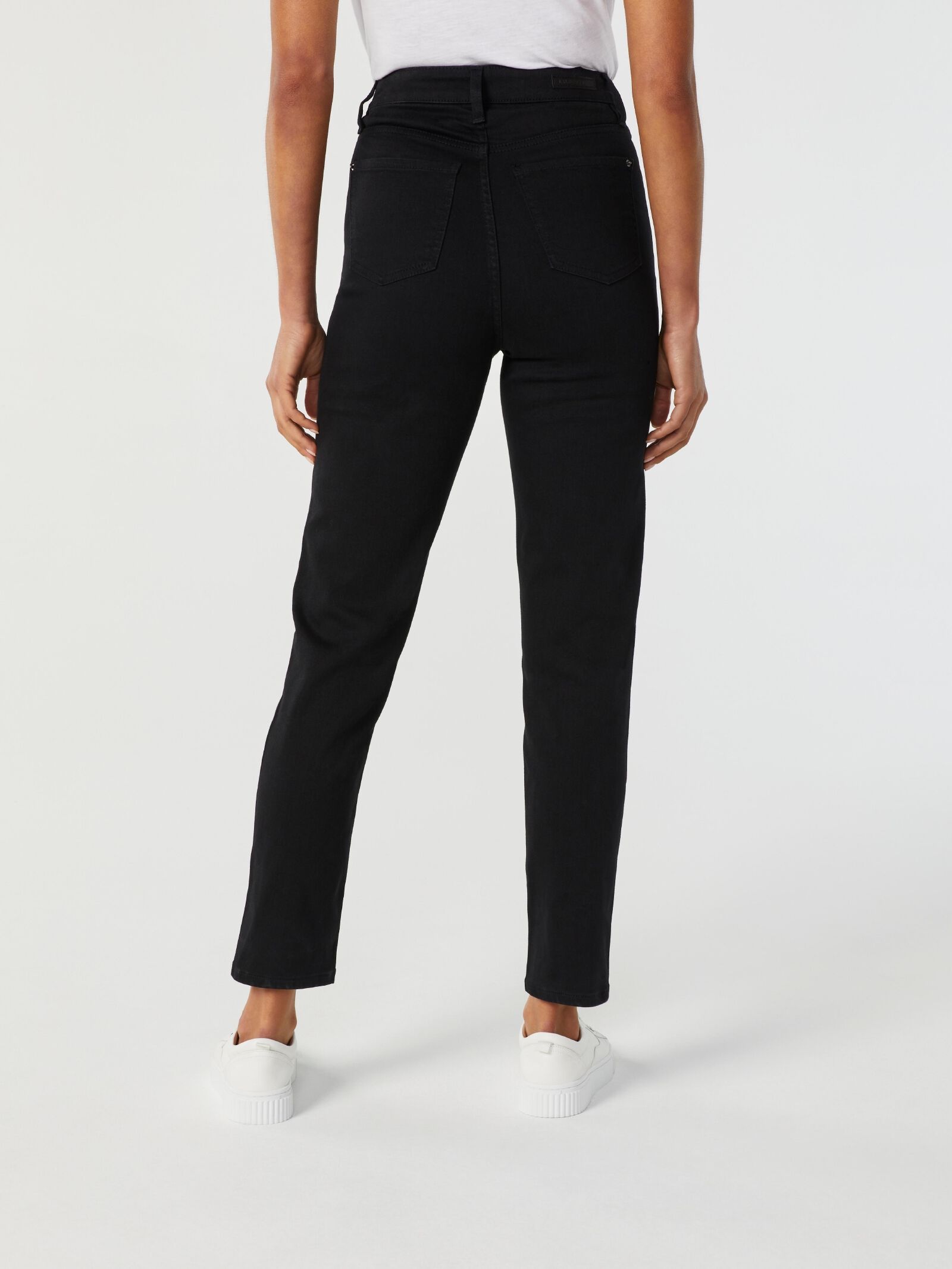 High waisted straight sale leg jeans black