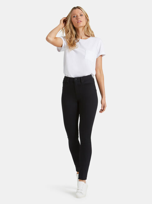 Butt Lifter Skinny Jeans, Black, hi-res