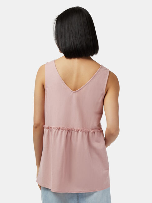 Talia Peplum Hem Top, Pink, hi-res