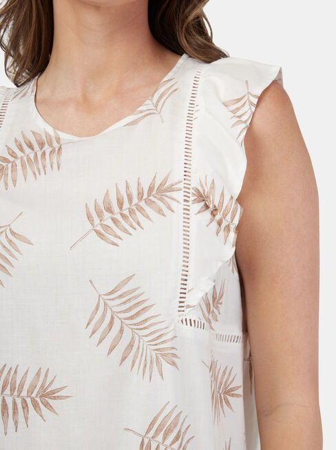 Bianca Ladder Trim Tank, White, hi-res