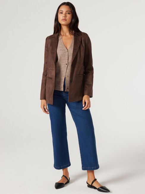 Havana Button Front Vest, Taupe, hi-res