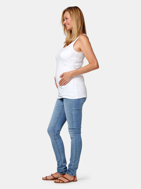 Maternity Skinny Jeans Soft Vintage, Light Indigo, hi-res