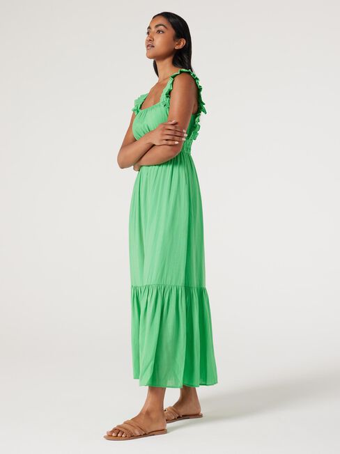Harper Flutter Slv Dress, Green, hi-res