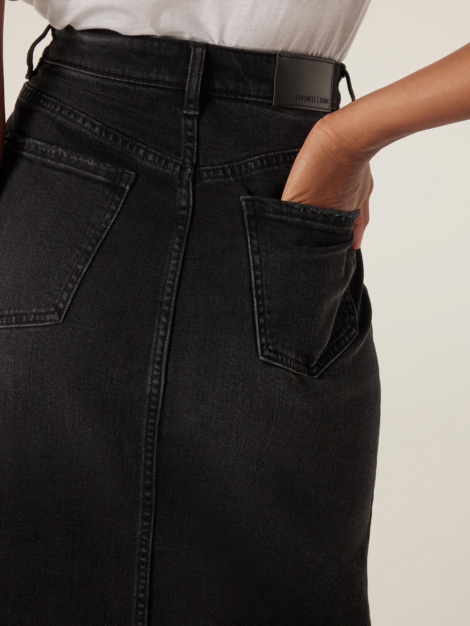 Black denim skirt jeanswest sales