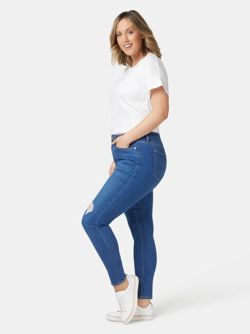 Valerie Curve Embracer Skinny 7/8 Jeans Mid Indigo