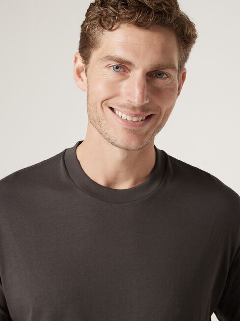Ace Relaxed Fit Basic Crew Tee, Blue, hi-res
