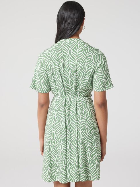 Nikita Godet Hem Dress, Green, hi-res