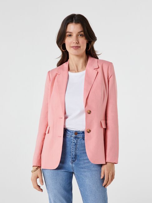 Kitty Straight Blazer, Pink, hi-res