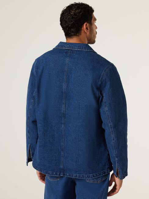 Milan Denim Overshirt, Bright Indigo, hi-res