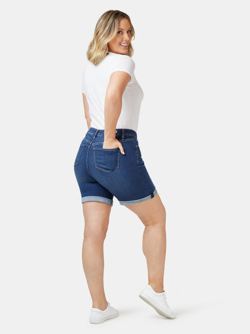 Sophia Curve Embracer Bermuda Short, Blue, hi-res