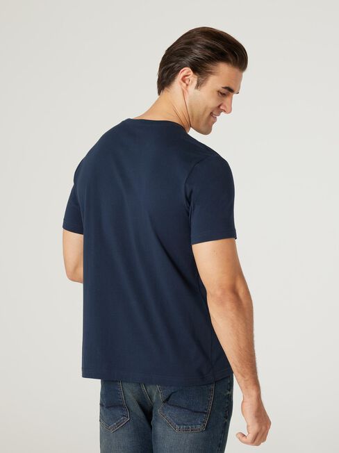 Basic Short Sleeve Tee, Navy, hi-res