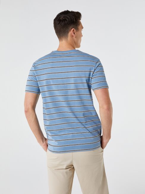 SS Odin Stripe Crew Tee, Blue Stripe, hi-res