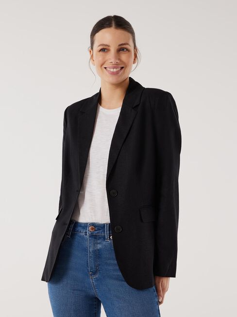 Kitty Straight Blazer, Black, hi-res